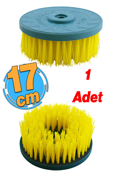 Badem10 Profesyonel Halı Yıkama Fırçası Silindir Yuvarlak Sert Uçlu Motorlu M...