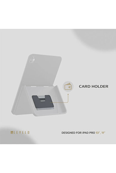 Levelo حافظة أومني 4 في 1 مع قبضة يد مدمجة لجهاز آيباد إير 13 بوصة 2024 - أسود