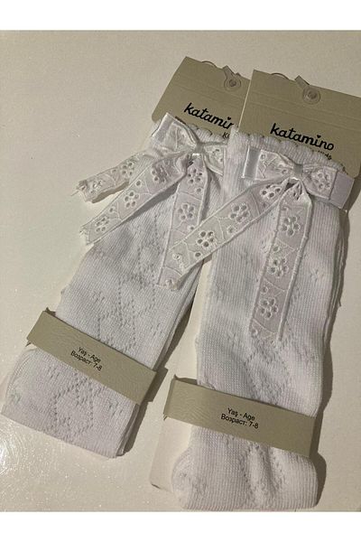 RSTM Boutique Ribbon Detailed Girl Fishnet Socks