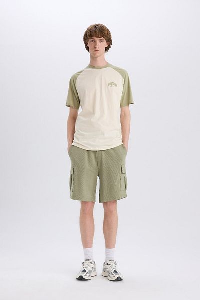 DeFacto Νέα σεζόν Boxy Fit Crew Neck εμπριμέ κοντομάνικο μπλουζάκι