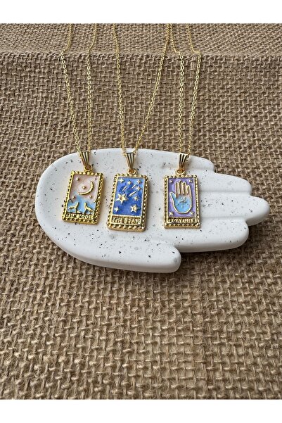 M Miel 3'lü Set Gold Kolye