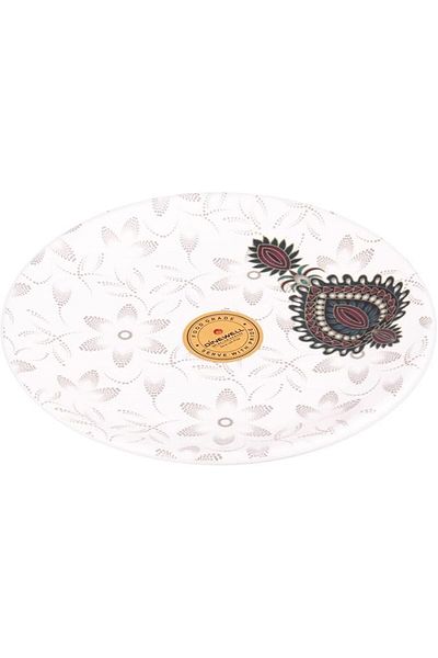 AKDC DJ M/MINE SIDE PLATE 19CMX19CMX2CM white and brown