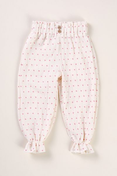 Bondberro 100% Cotton Muslin Fabric Baby Girl and Child Trousers