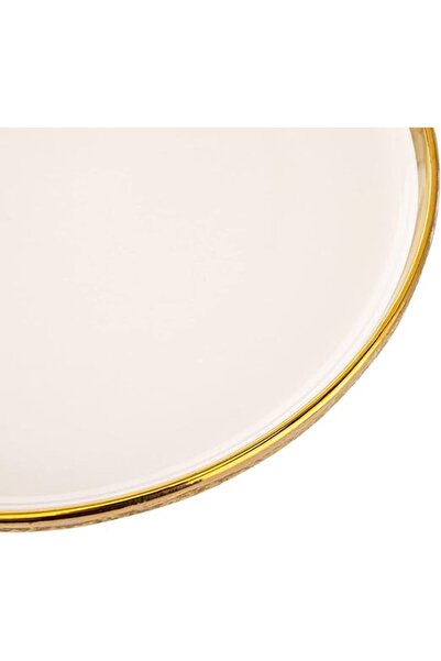 AKDC CERAMIC ROUND PLATE 25CMX25CMX3CM White