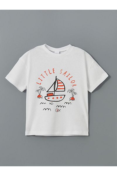LC Waikiki New Season Printed Boys' T-Shirt and Shorts Set of 2 - S5Lk59Z1