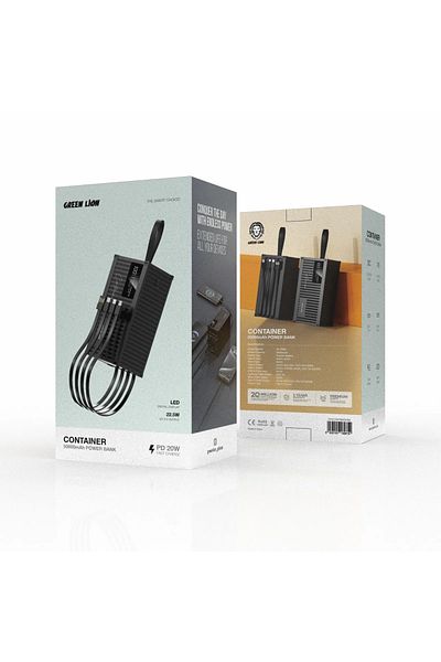 Green Lion Container 50000Mah Power Bank - Black