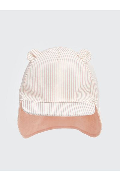 LC Waikiki New Season Baby Girl Striped Back Protection Cap - S5Bp32Z1