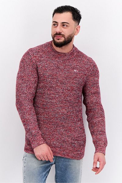 Tommy Jeans Men Crew Neck Long Sleeve Knitted Sweaters, Red