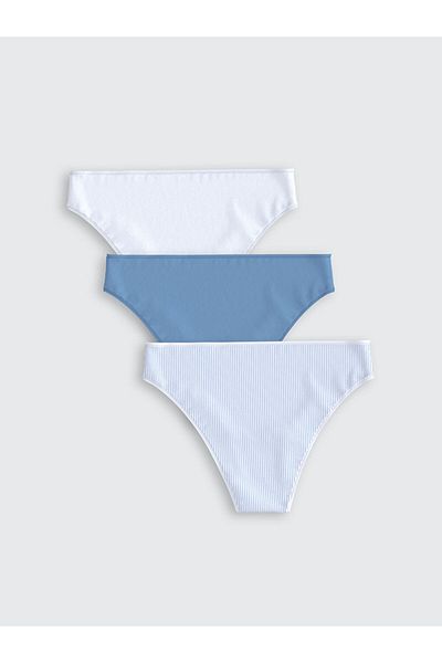 LC Waikiki Chiloți brazilian cu dungi albastre LCW DREAM Pachet 3