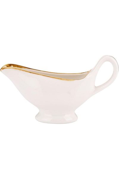AKDC Ceramic Sauce Boat 4Cm X 12Cm X 6Cm White