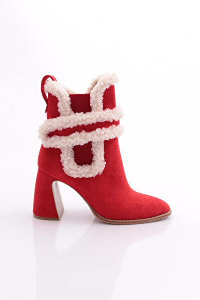 DGN 8065 Kadin Üstü Kürklü Topuklu Bot