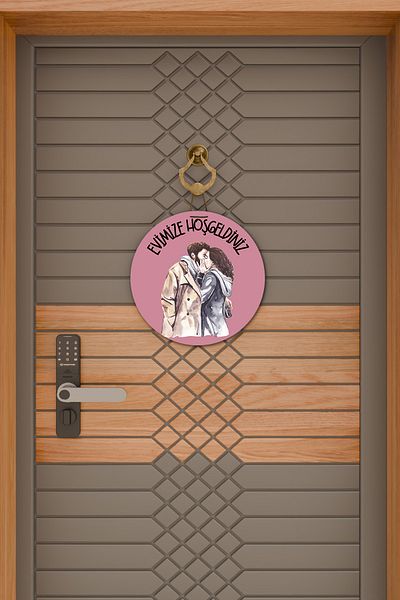 Dormot Home Modern Door Ornament Pink Floor Double Outdoor Door Ornament