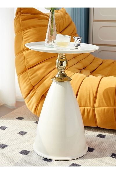 sharpdo Ins Style Simple Iron Coffee Table Side Table, Bedroom Bedside Table 30*38*55CM