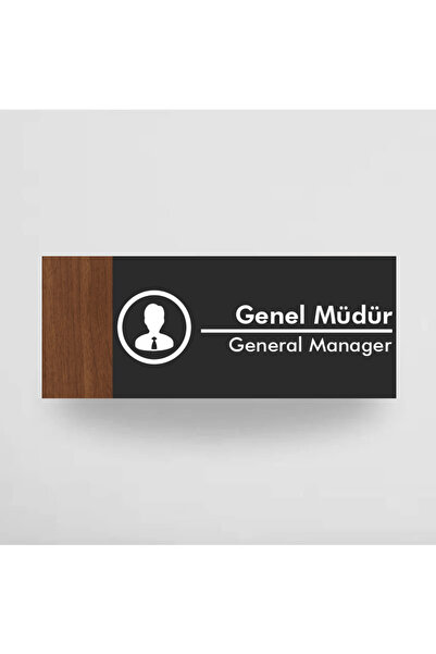 Bigetto Dekor Genel Müdür General Manager İkonlu Departman Ofis Kapı Isimliği...