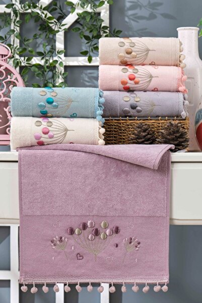 Çetinhome Vrtni set od 6 komada 3D Pamuk peškira sa pomponima