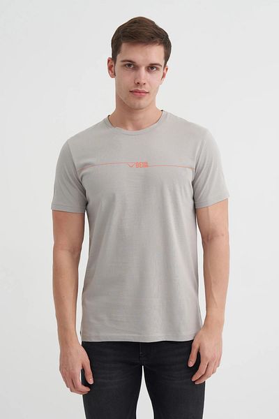 Cazador Βαμβακερό μπλουζάκι με λαιμόκοψη Slim Fit
