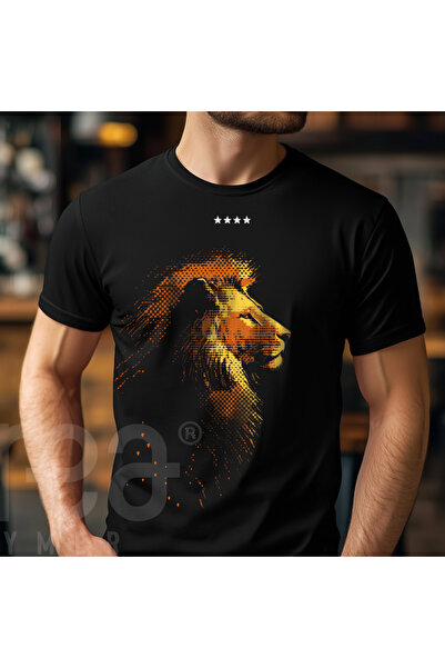 Crea Eymer Wear Футболка з коміром-стійкою Aslan Tasarımlı %90 Miko Premium