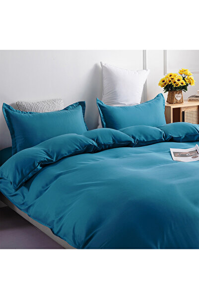 sharpdo 4-Piece Set Bedding Modal Quilt Cover Set with 1 Quilt Cover 1 Sheet and 2 Pillowcases 2m Bed