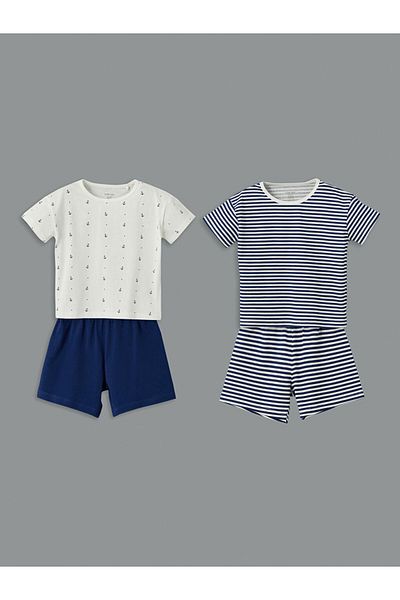 LC Waikiki New Season Cotton Baby Boy Shorts Pajama Set 2-Piece - S5Ea95Z1