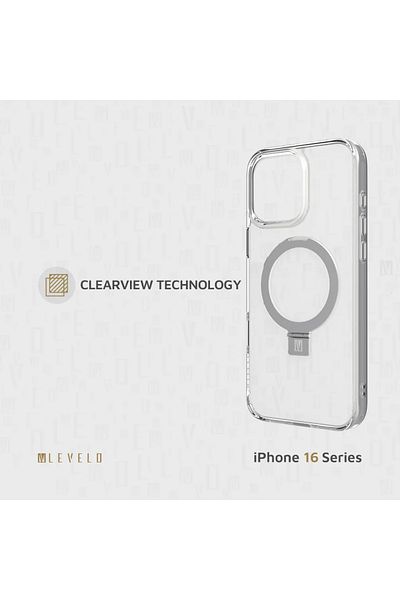 Levelo جراب فيرونا لهاتف iPhone 16 Pro - شفاف