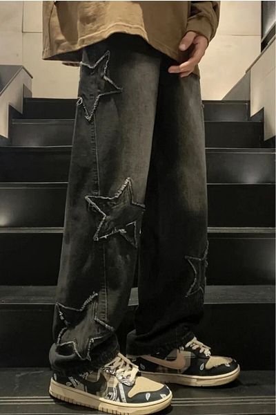 EDVESS Trend Y2K Baggy Star Jeans