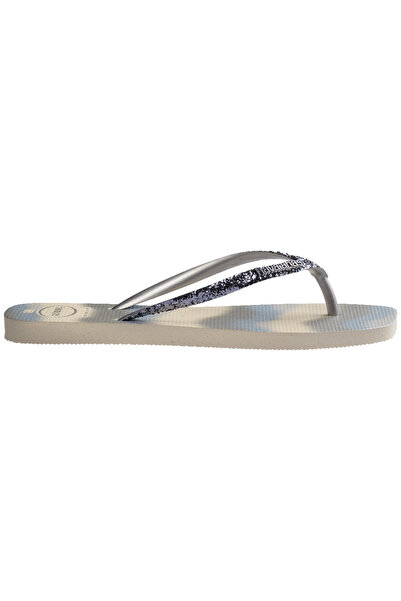 Havaianas Style Slim Square Glitter Party Silver Women's Slippers