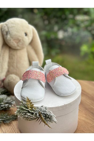 Li Puna Keny Pink Stone White Genuine Leather First Step Shoes
