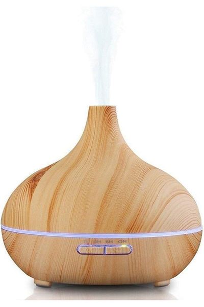 COOYA مرطب هواء، موزع رائحة الزيوت العطرية، مع أضواء LED ملونة متغيرة و4 إعدادات للمؤقت، 500 مل