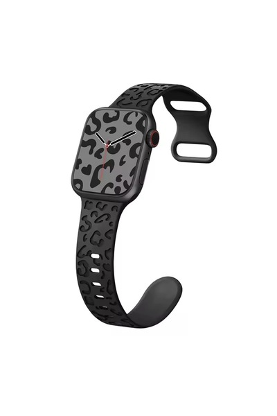 Alstrap Apple Watch 11-10 42mm 6 7 8 9 10 Se Uyumlu 38-40-41mm Leopar Desenli...