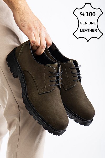 DUMMET Men's Four Seasons Genuine Leather Classic Shoes Dad Shoes