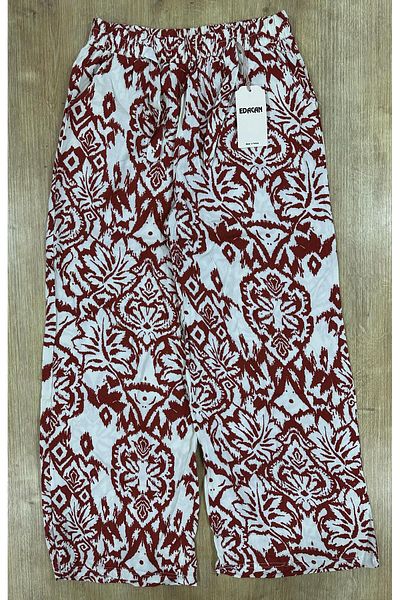 Edacan Women's Wide Leg Oversize Woven Trousers with Pockets
