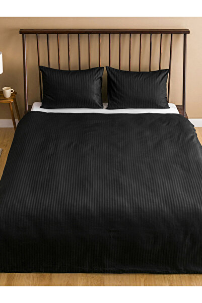 LC Waikiki Yeni Sezon Cizgi Desenli Pamuklu Cift Kisilik Nevresim Seti