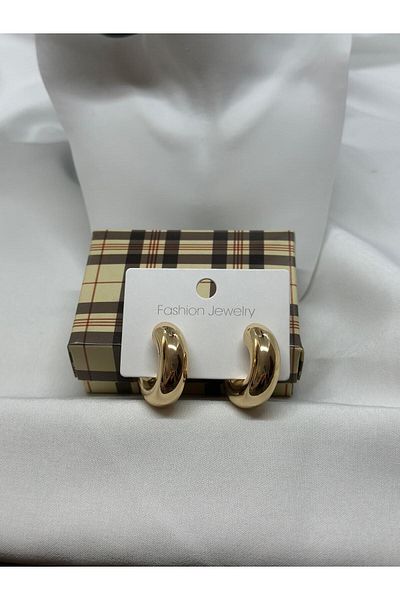 KUMRU BİJUTERİ THICK HOOP EARRING