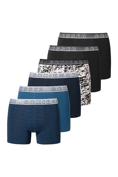 Schiesser Jungen Shorts 6er Pack - Serie "95/5", Unterhose, Bio-Baumwolle