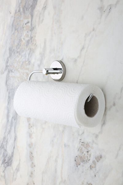 MultiStore Chrome Stainless Paper Roll Towel Holder, Napkin Holder Bathroom Hanger