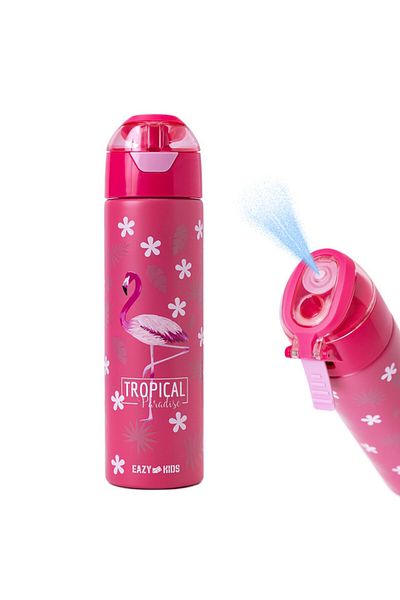 Eazy Kids Insulated SS Water Bottle w/ Spray Tropical -640ml