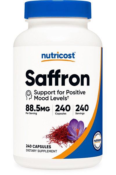 Nutricost Saffron Antioxidant 88.5 Mg 240 Capsules (Positive Moods)
