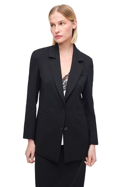 Perspective Black Echos Regular Fit Men's Collar Jacket