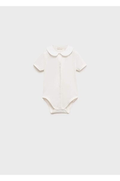 MANGO Baby Klasik yaka pamuklu bodysuit