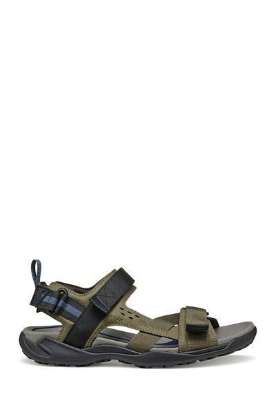 Geox Men's Green Double Strap Sandals - U Terreno, Grip B Te, Nbk Sy Material U4550B011Ekc3009