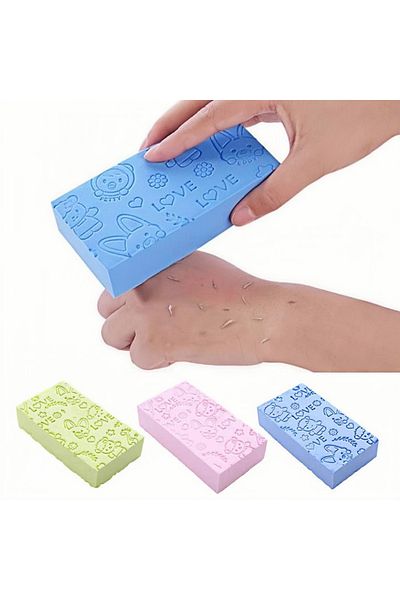 COOYA 3PCS Ultra Soft Exfoliating Sponge Set,  Baby Shower Brush, comfortable touch, for Bath Shower