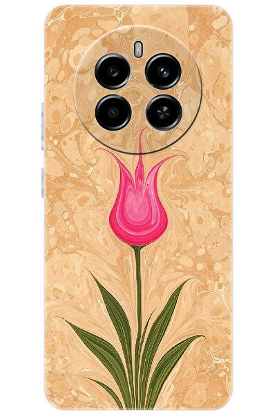 realme 12 4G (RMX3871) Uyumlu Kılıf Desen Baskılı Silikon Lale Tasarım STK:54...