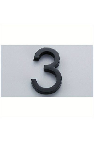 Choice L 3 1pc 100mm 3.9" Modern Door Number Black Self-adhesive  Mailbox Sticker, Outdoor Address Number