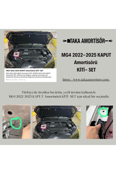 TAKA AMORTİSÖR MG4 2022-2025 KAPUT Amortisörü KİTİ- SET
