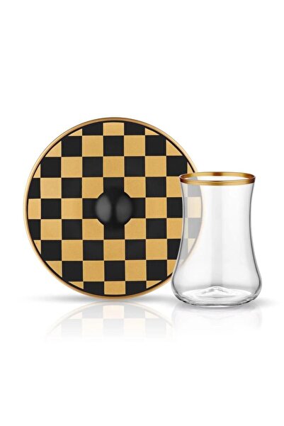 ÇIRPAN EV KOLEKSİYON DERVISH DAMA SİYAH ÇAY SETİ 1 KİŞİLİK