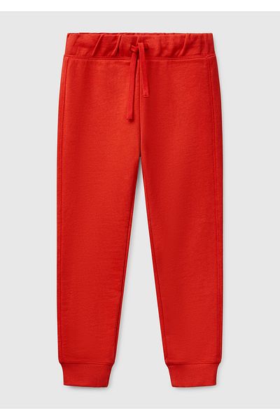 United Colors of Benetton Boy's Red Back Pocket Logo Sweatpants