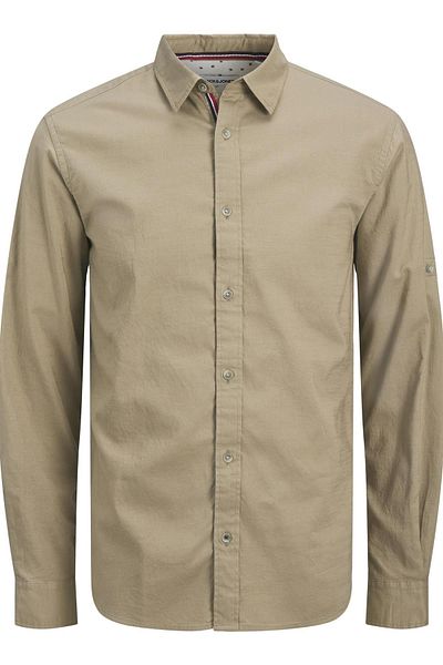 Jack & Jones JJPIERRE SLUB ΛΕΠΤΟΜΕΡΗΣ ΜΠΛΟΥΖΑ LS ΜΠΕΖ