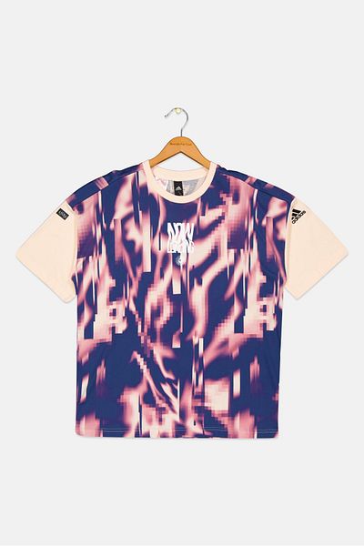adidas Kids Boy Abstract Print Short Sleeve Outdoor T-Shirt, Multicolor