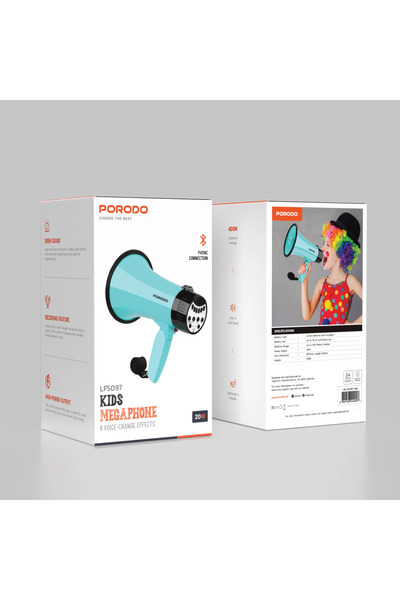 porodo مكبر صوت تسجيل صوت بتقنية البلوتوث بقوة 30 وات من لايف ستايل مع 6 أوضا...