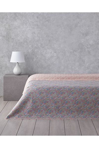 English Home غطاء زهور مزدوج متعدد الأغراض 200x220 سم أزرق